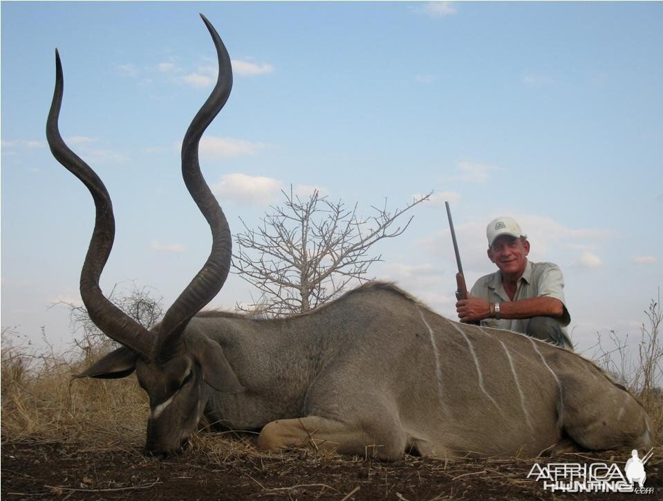 56 inch Kudu hunted in Mozambique