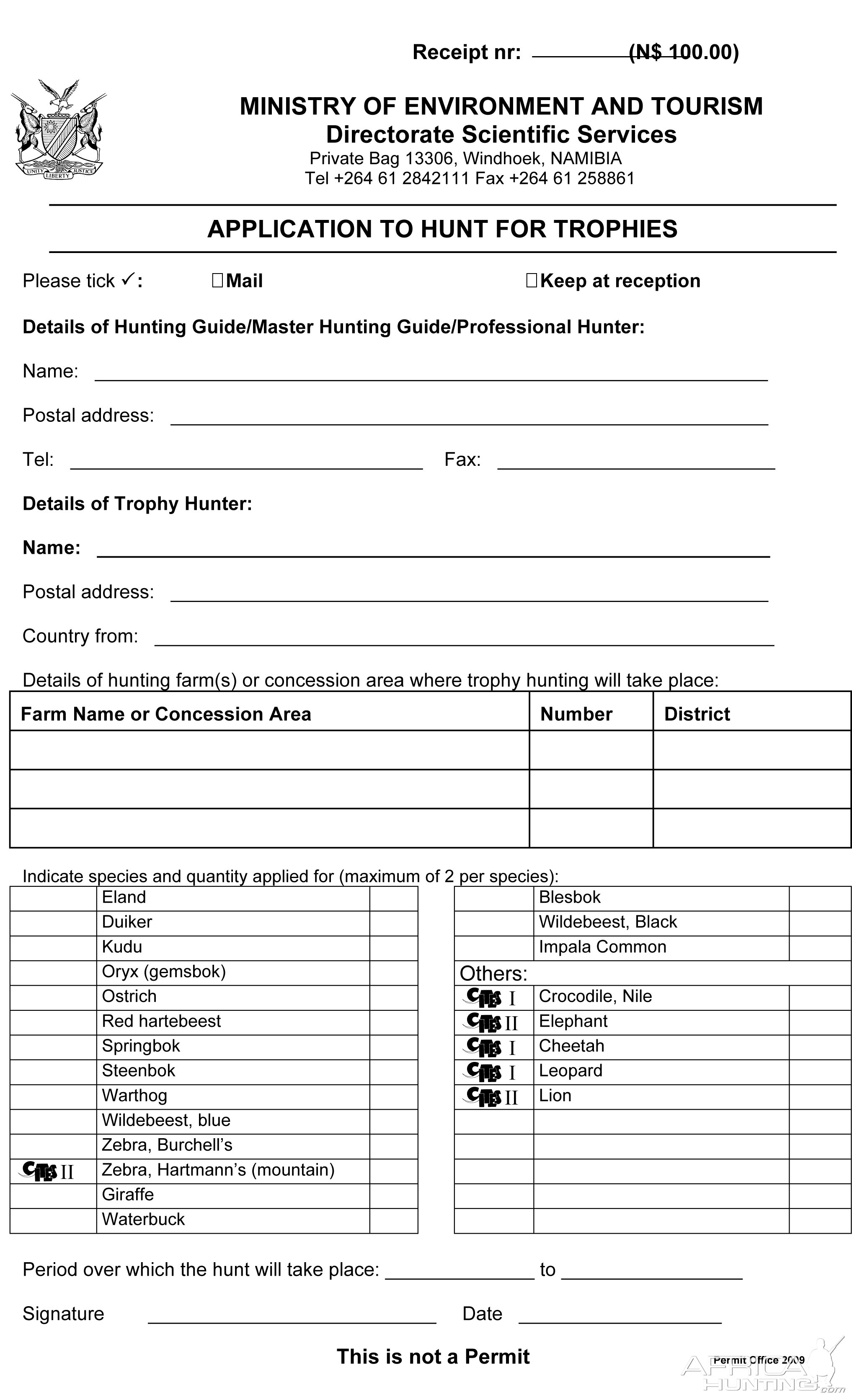 Application To Hunt For Trophies