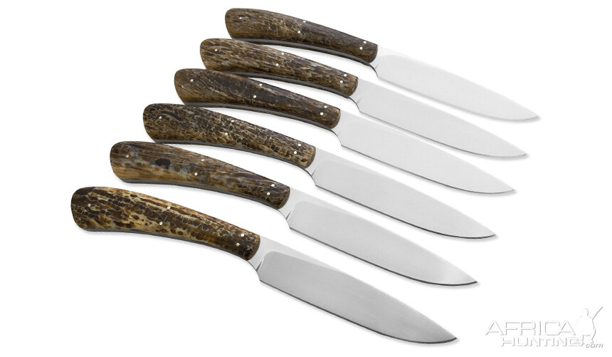 Arno Bernard Kudu Horn Handled Steak Knives from African Sporting Creations