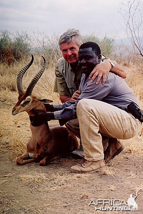 Bela Hidvegi with Gerenuk hunted in Tanzania