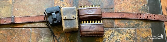 Belt with Cartridge holder, Camera case & Rangefinder case