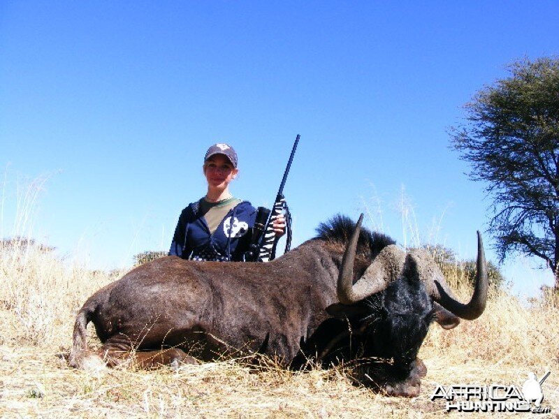 Black Wildebeest hunted with Ozondjahe Hunting Safaris in Namibia