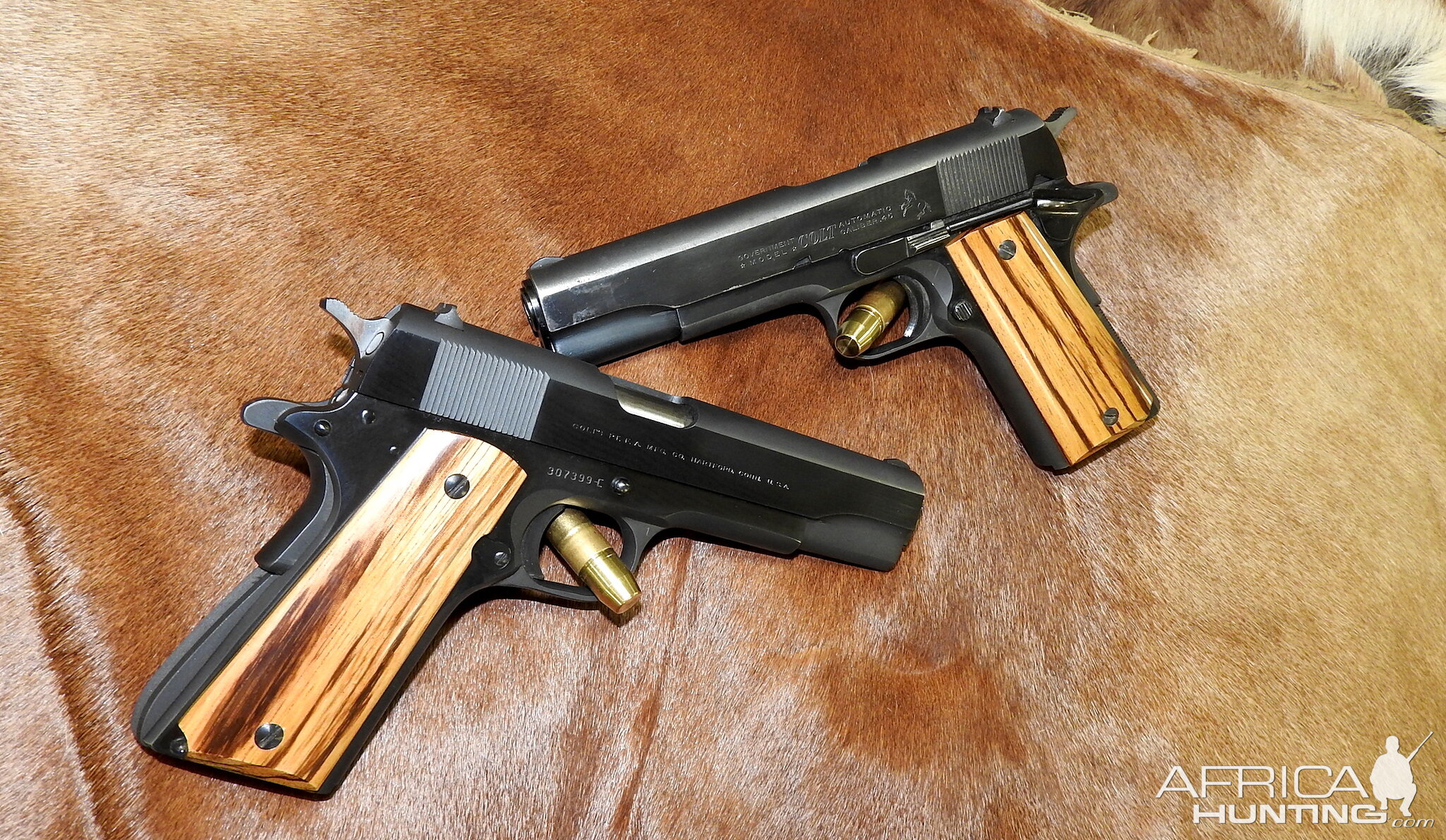 Blued Commercial Colts .45 Automatic Caliber Pistols