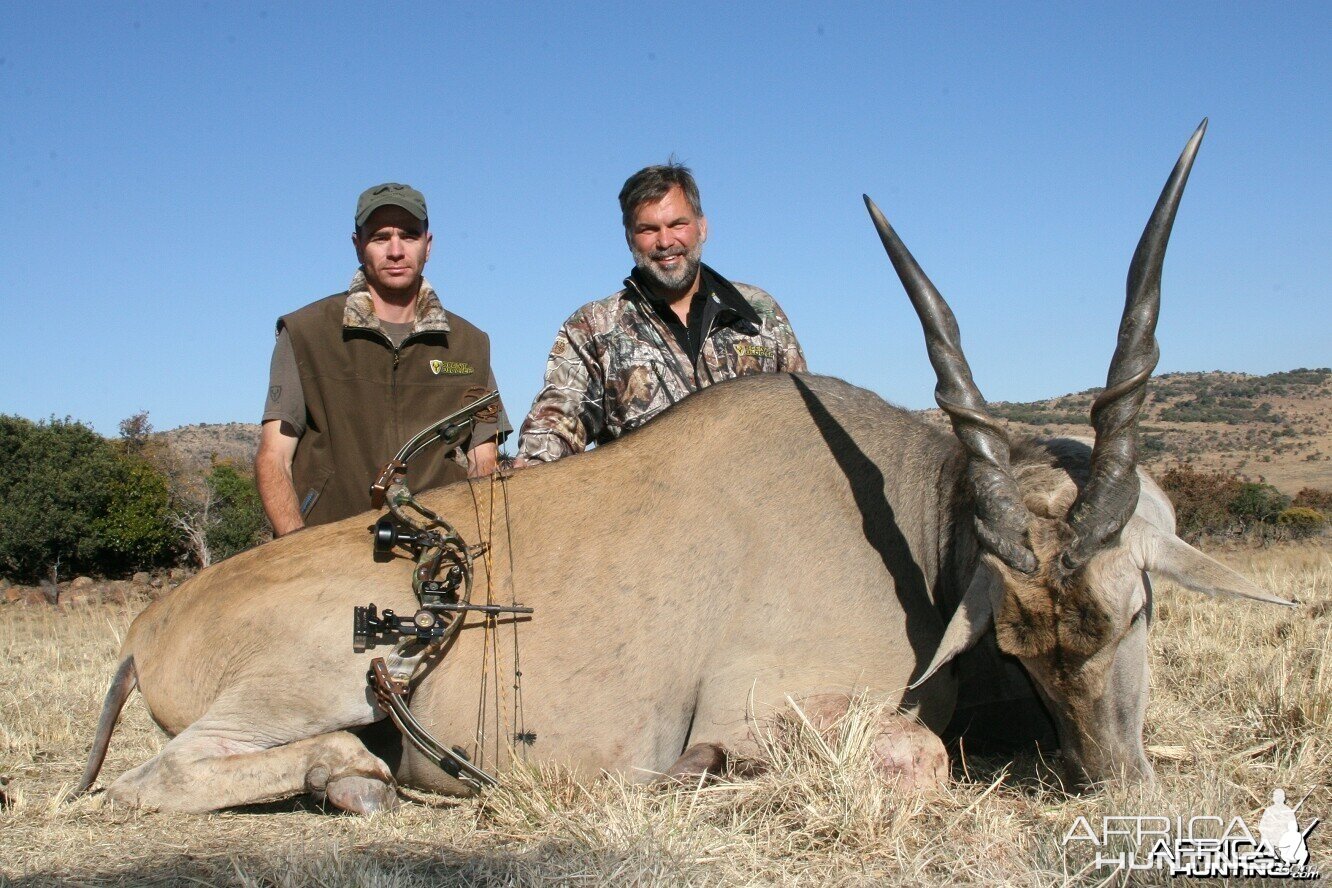 Bowhunting Eland with Wintershoek Johnny Vivier Safaris in South Africa