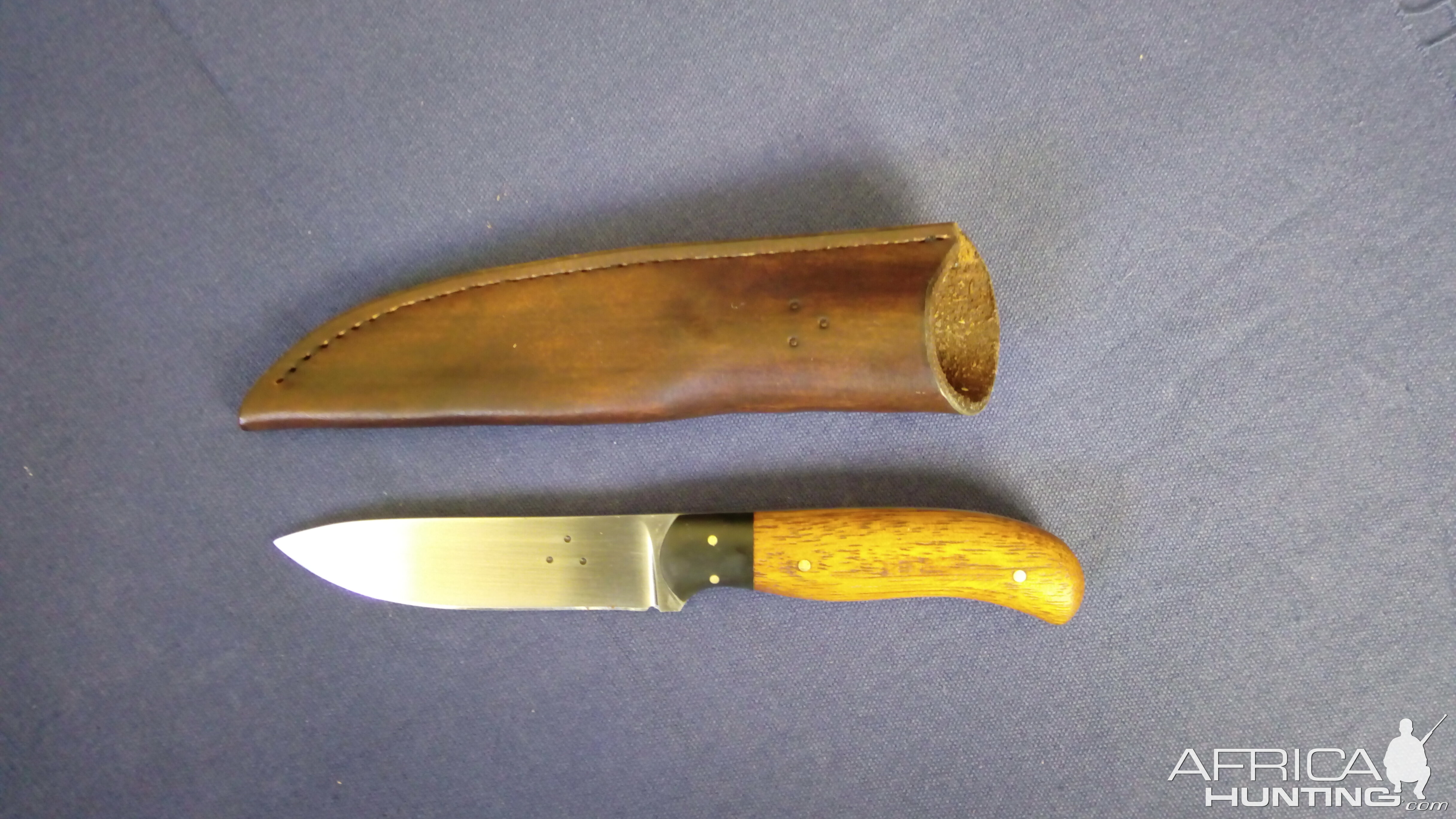 Buffalo Horn and Kwila Hunter Skinner Knife