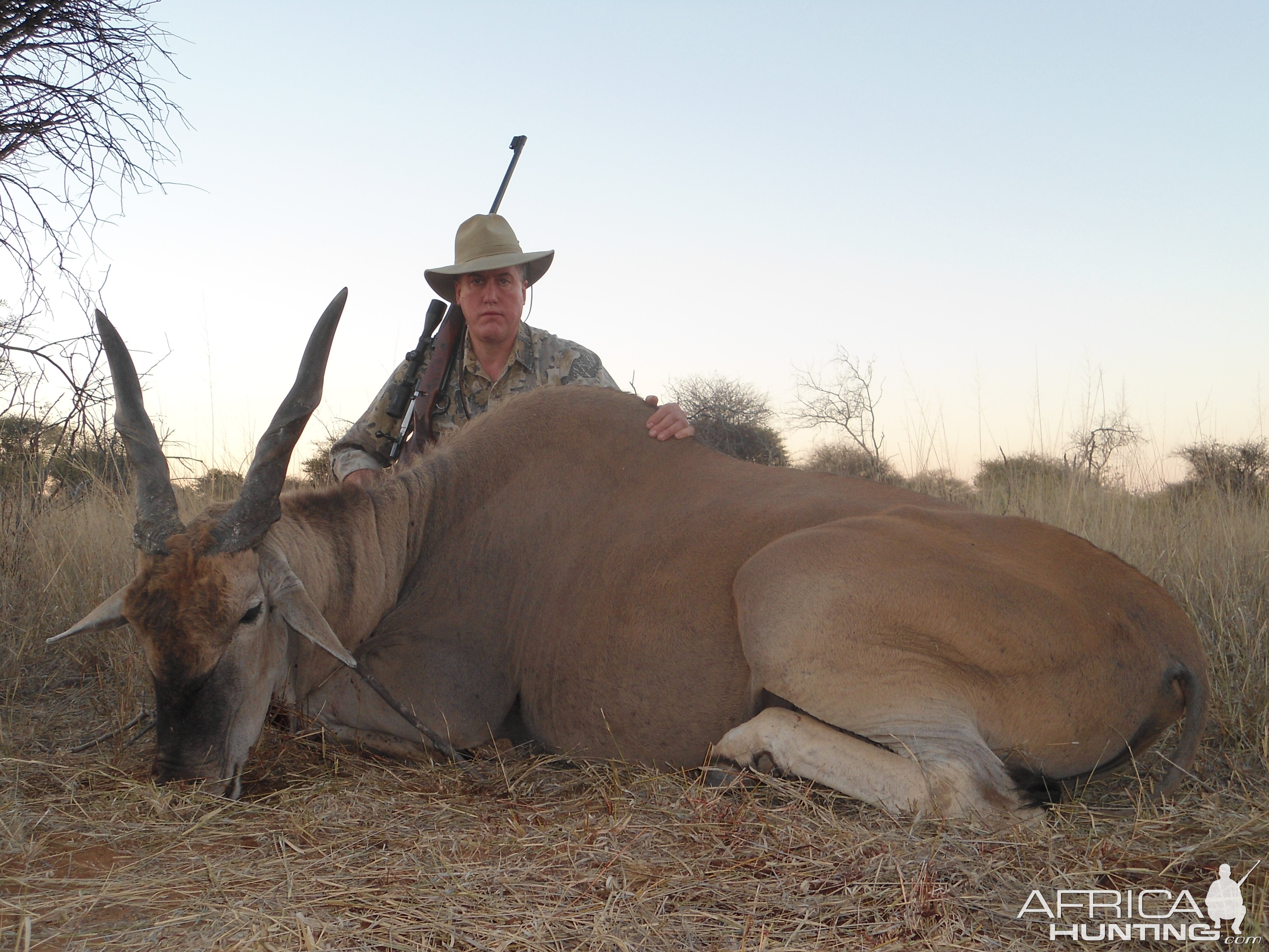 Cape Eland hunted with Ozondjahe Hunting Safaris in Namibia