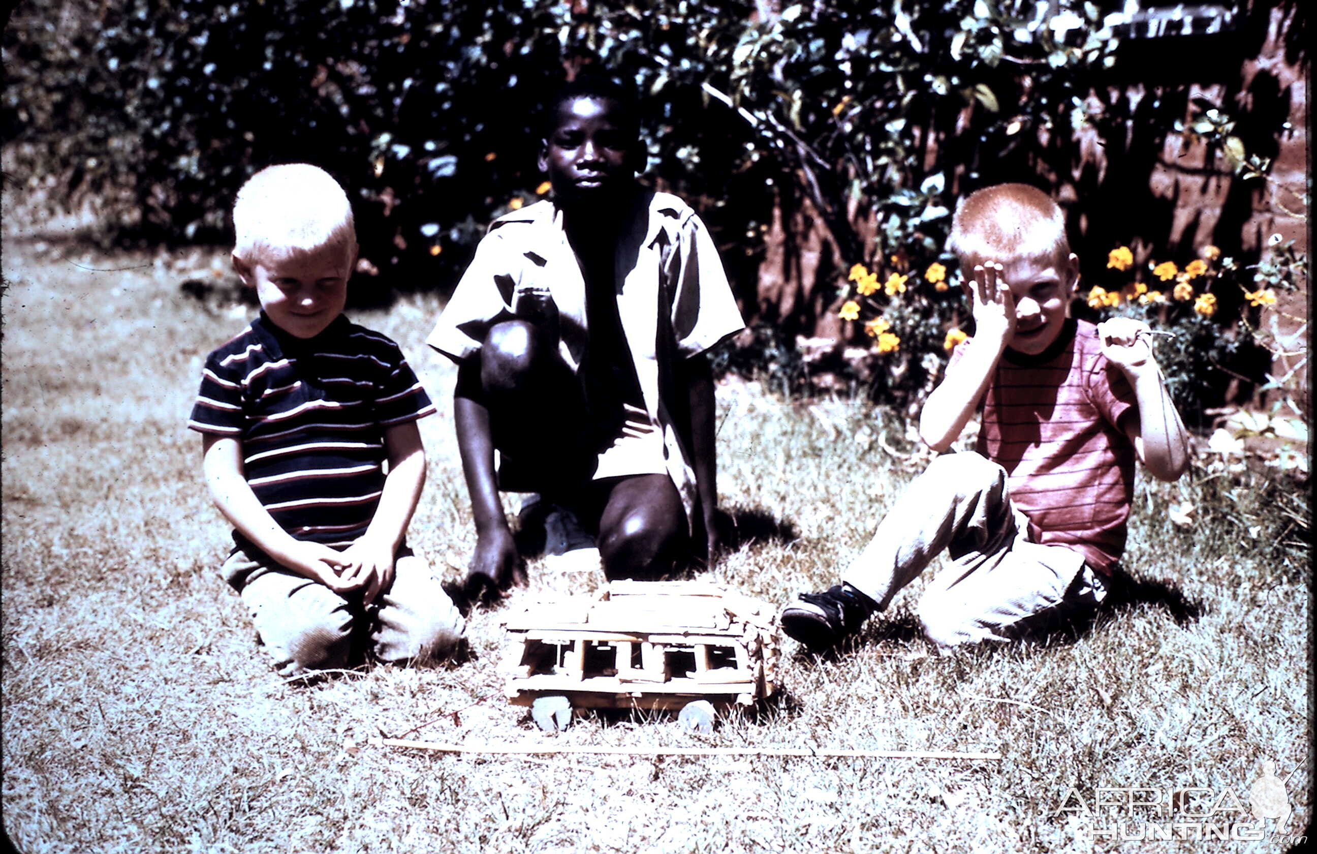 Car made of cornstalks and held together with acacia thorns.