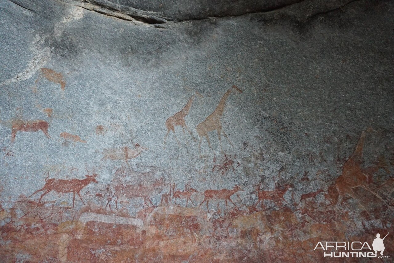 Cave paintings in Zimbabwe