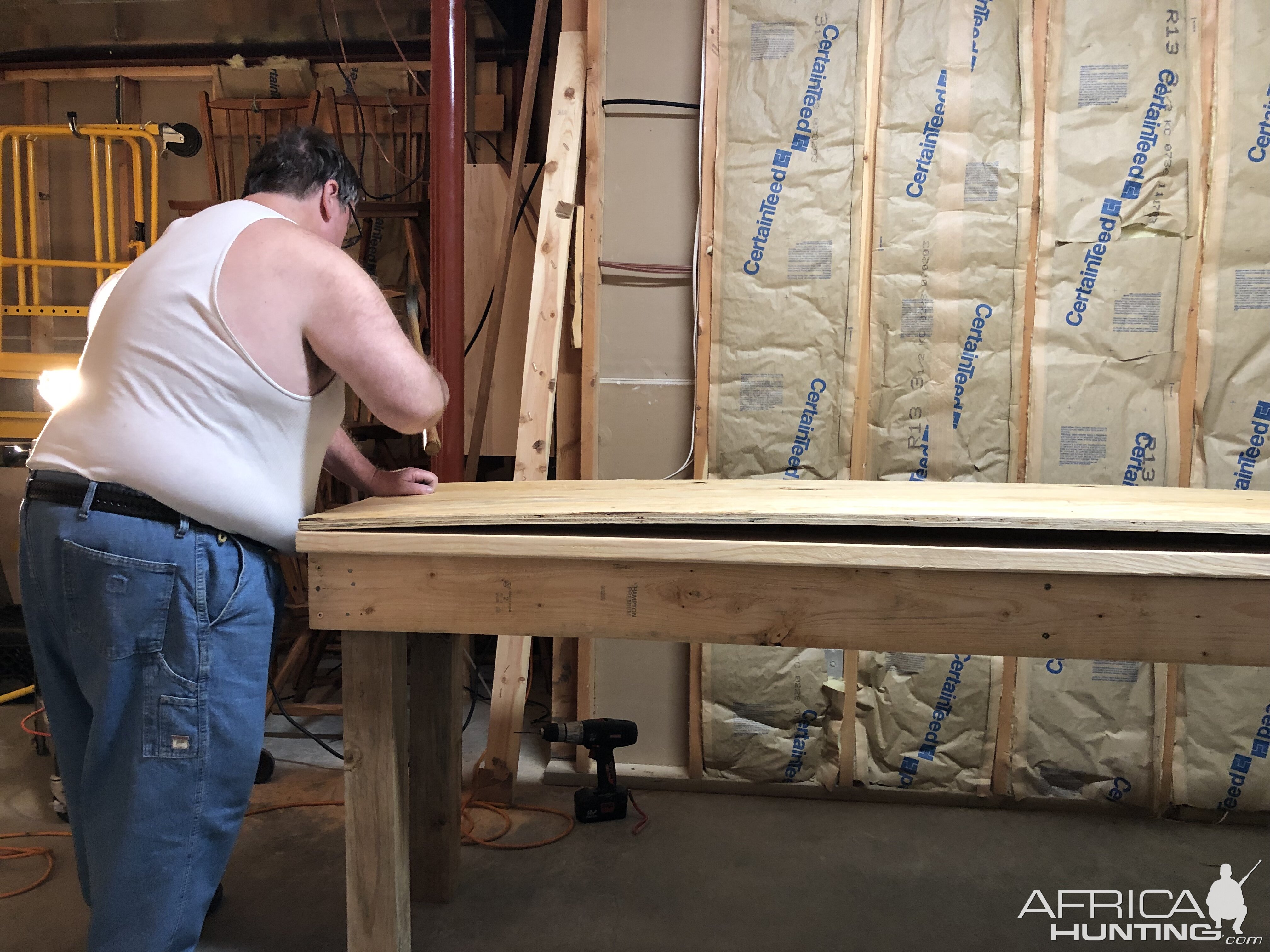 Converting basement storage area into a suitable work space for reloading