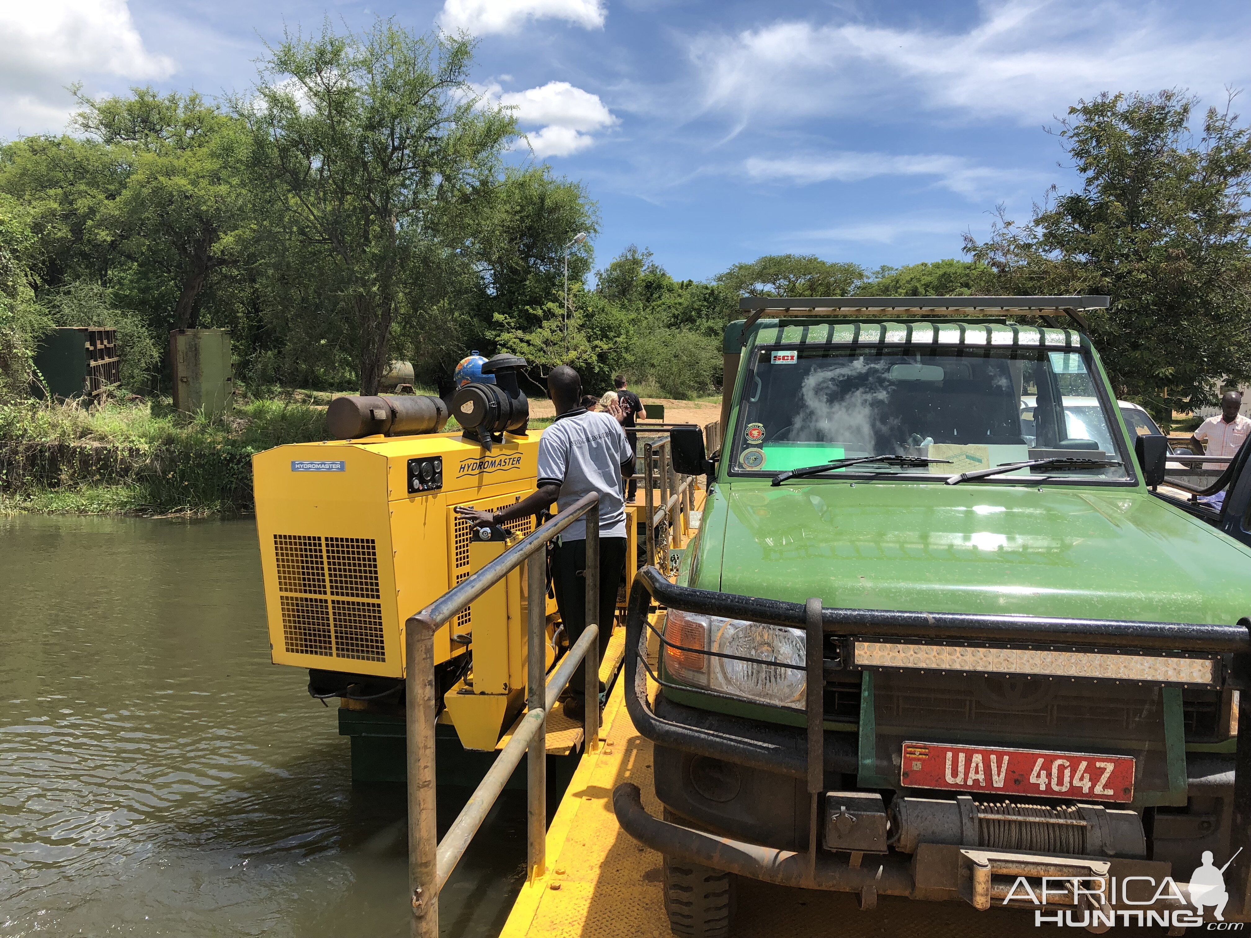 Crossing the river Uganda