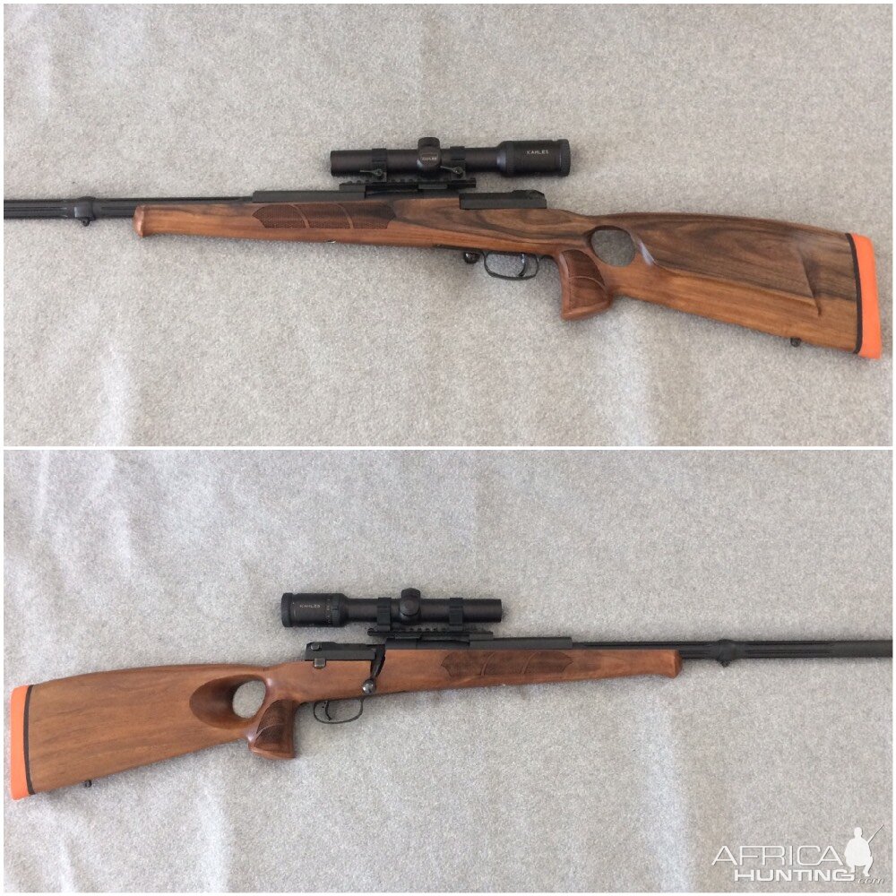 Custom made Rifle based on the Mauser 66S system with 24" barrel total length less than 44"