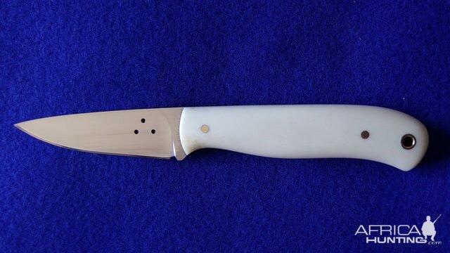 EDC Knife with Giraffe bone handle