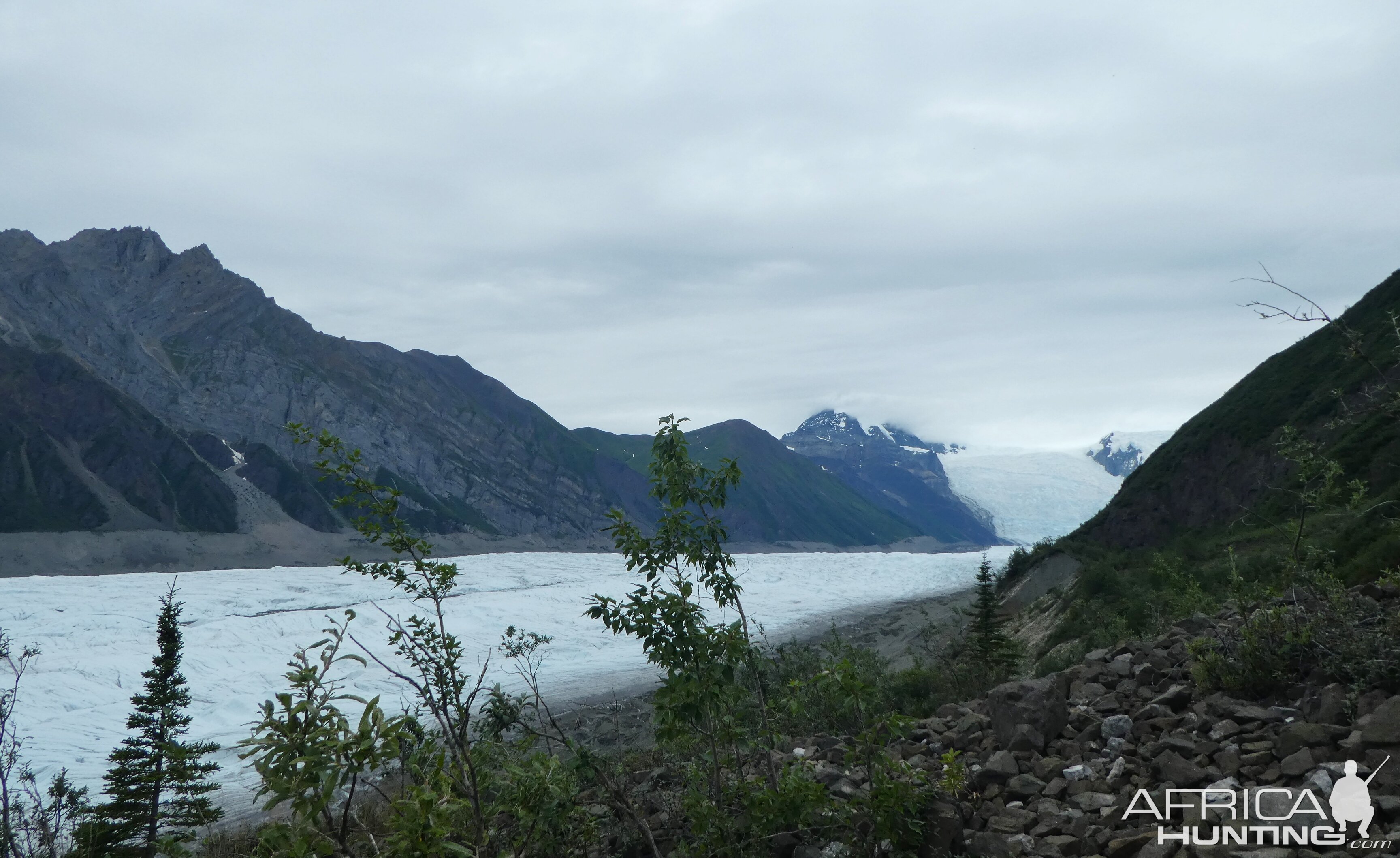 Exploring the Root Glacier Alaska USA