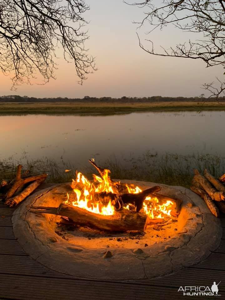 Fireplace at the river