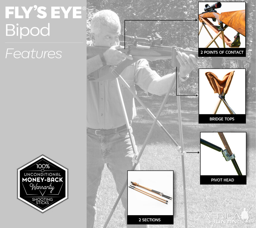 Fly's Eye Shooting Sticks from African Sporting Creations