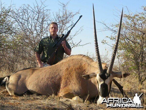 Gemsbok hunted at Westfalen Hunting Safaris Namibia