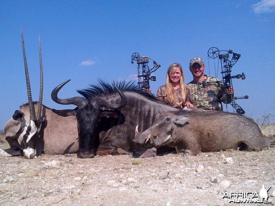 Gemsbok Wildebeest Warthog