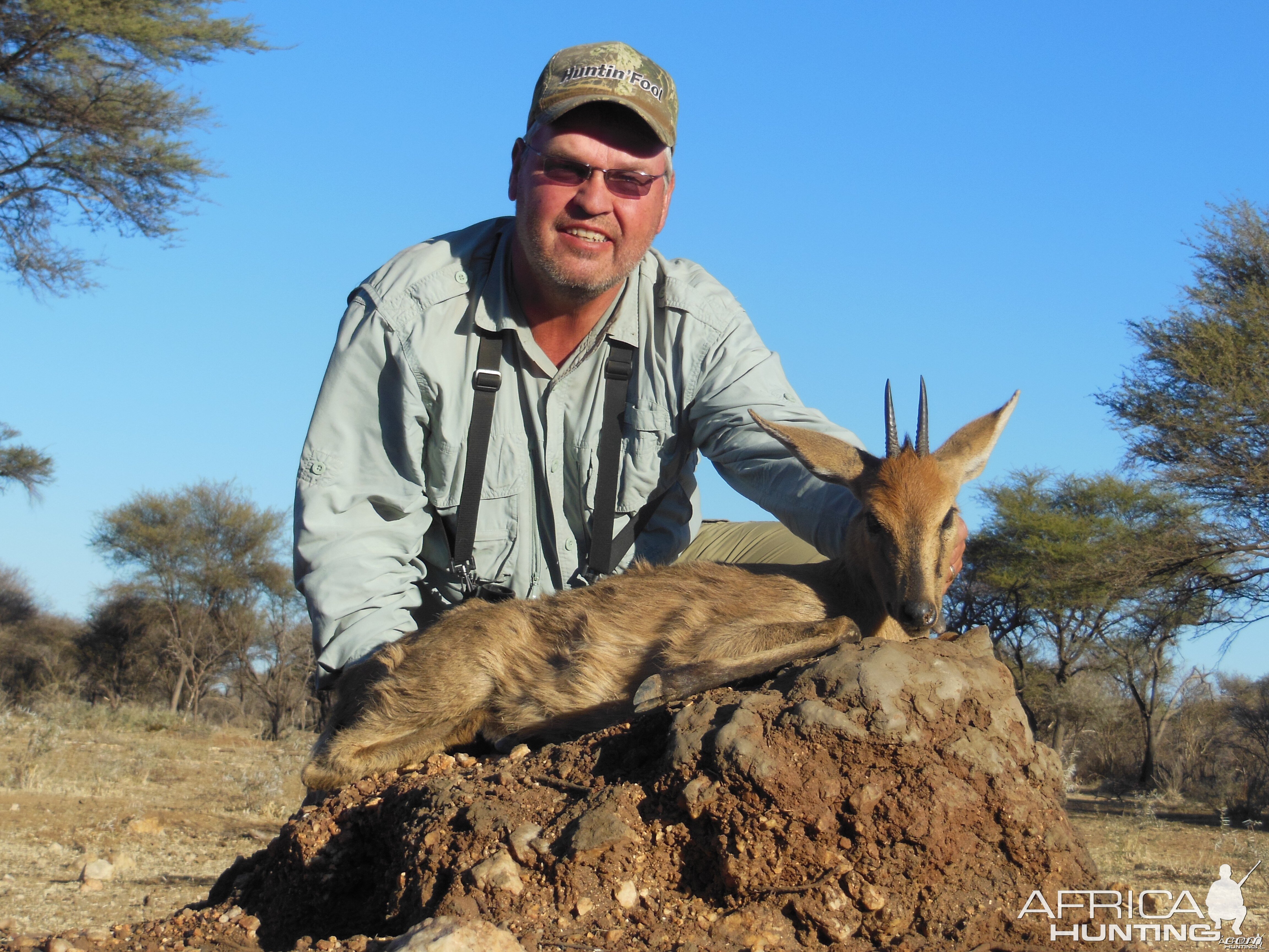 Gray Duiker hunted with Ozondjahe Hunting Safaris in Namibia