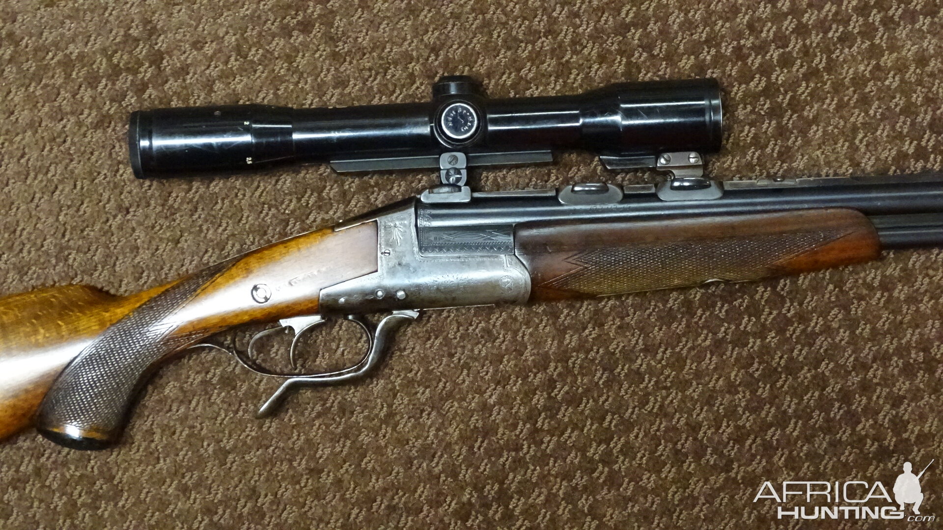 Greiffelt Suhl  O/U combination Gun, 9,3x72R, 16 ga. with .22 long rifle insert barrel