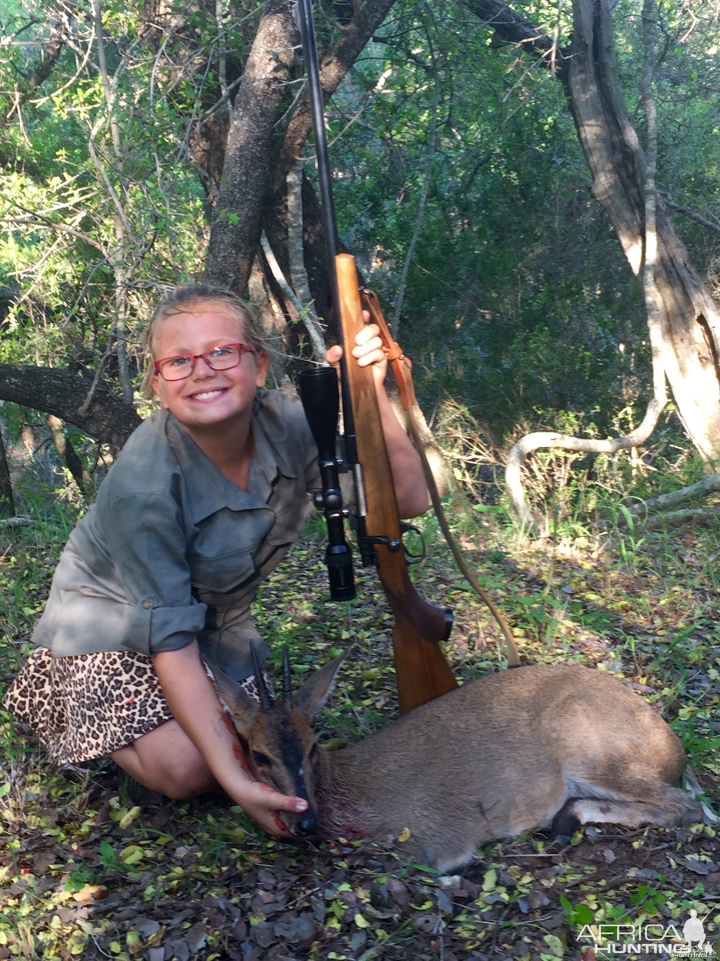 Grey Duiker (extatic young huntress)