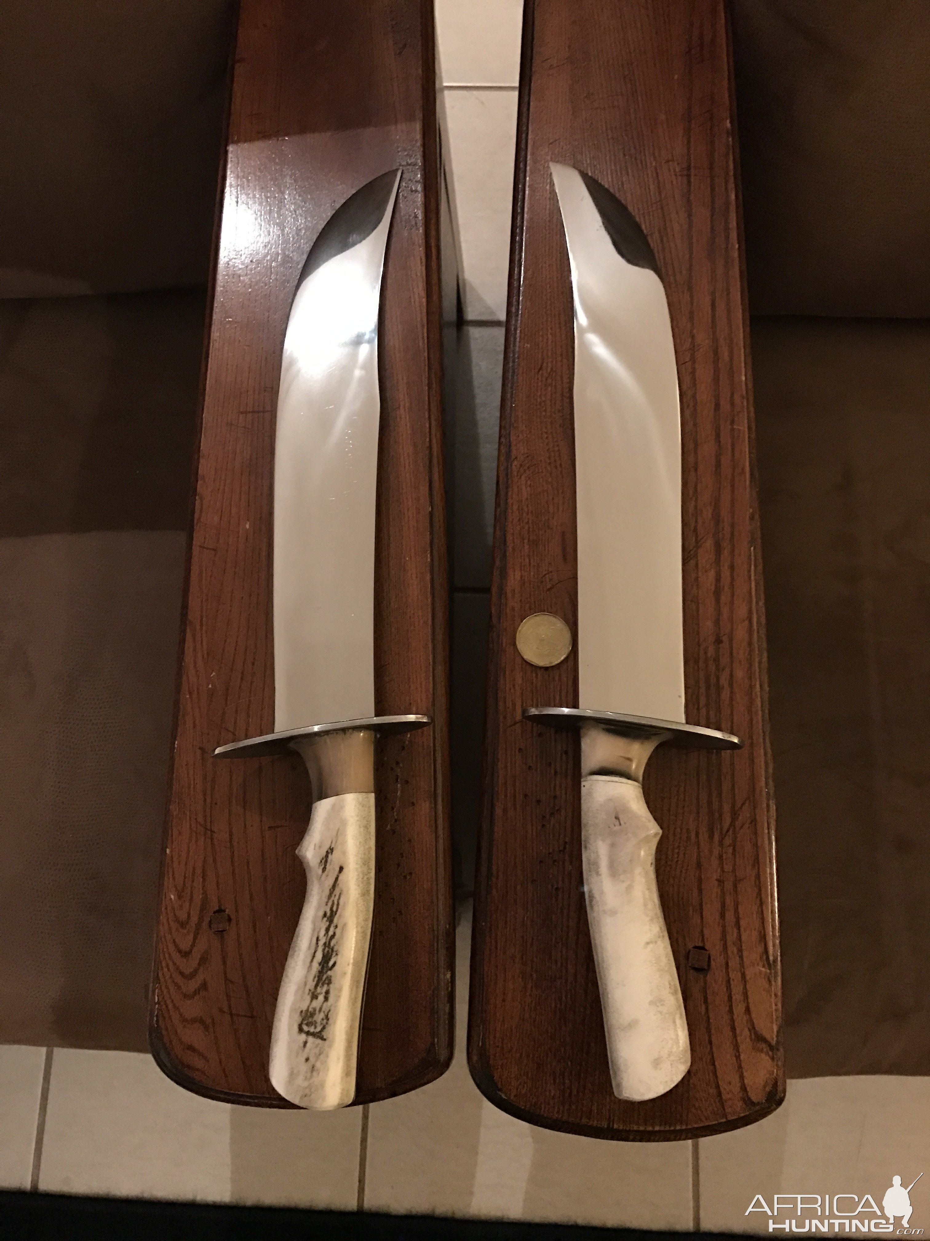 Handmade Matched Pair of Bowie Knives