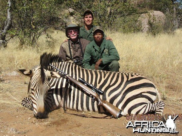 Hartmann's Zebra hunted at Westfalen Hunting Safaris Namibia