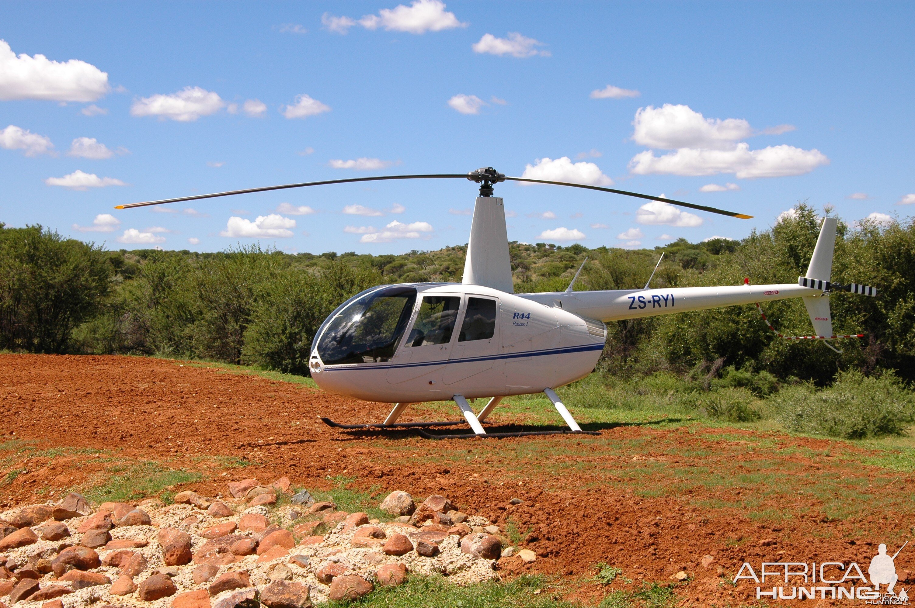 Helicopter can be used fot charter flight to our lion concession