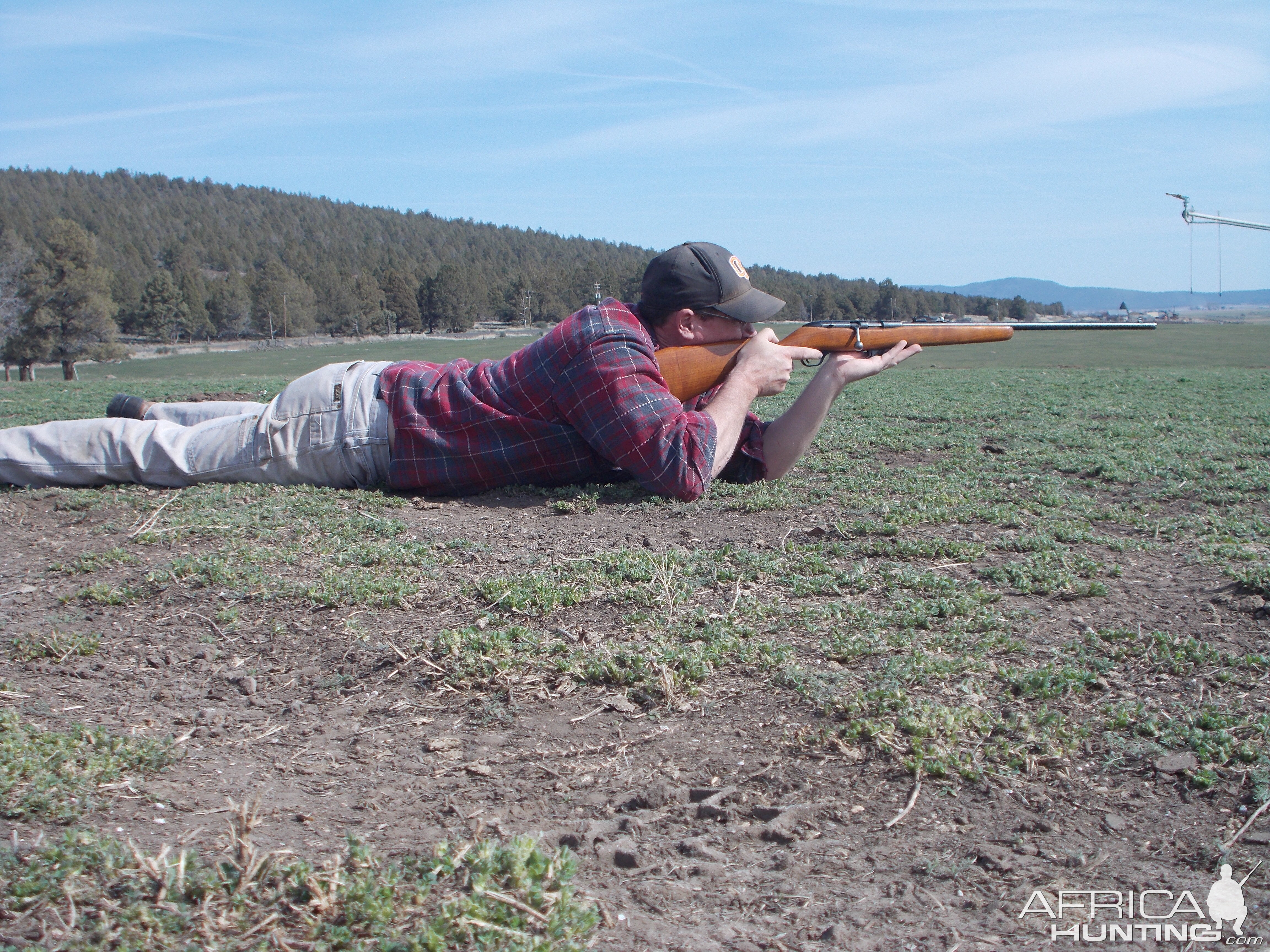 Here is a pic of me shooting the old gun.