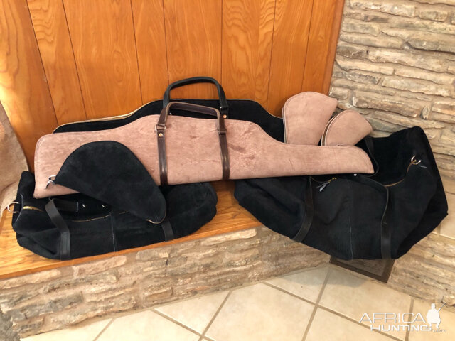 Hippo Leather Rifle Rase, Pistol Case, & Duffel Bags