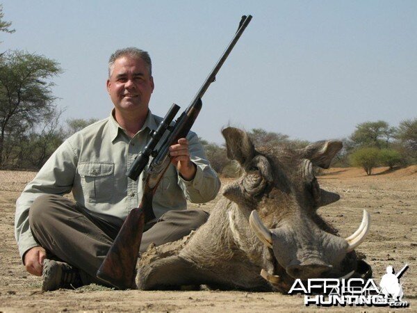 hog hunted at Westfalen Hunting Safaris Namibia hunted at Westfalen Hunting