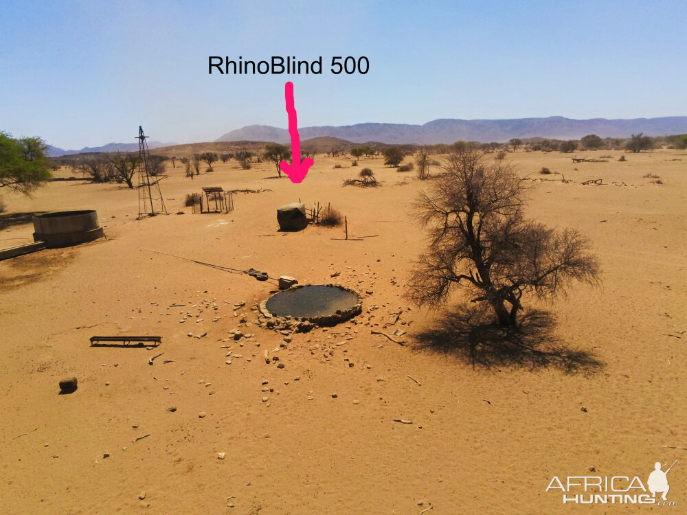 Hunting Blind Setup in Namibia