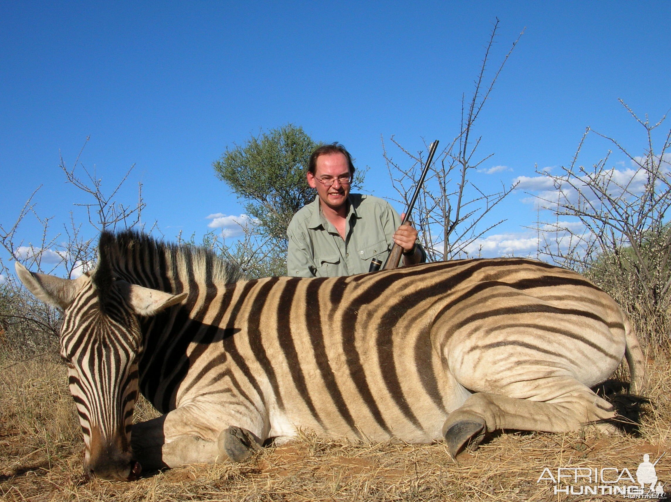 Hunting Burchell's Plain Zebra in Namibia