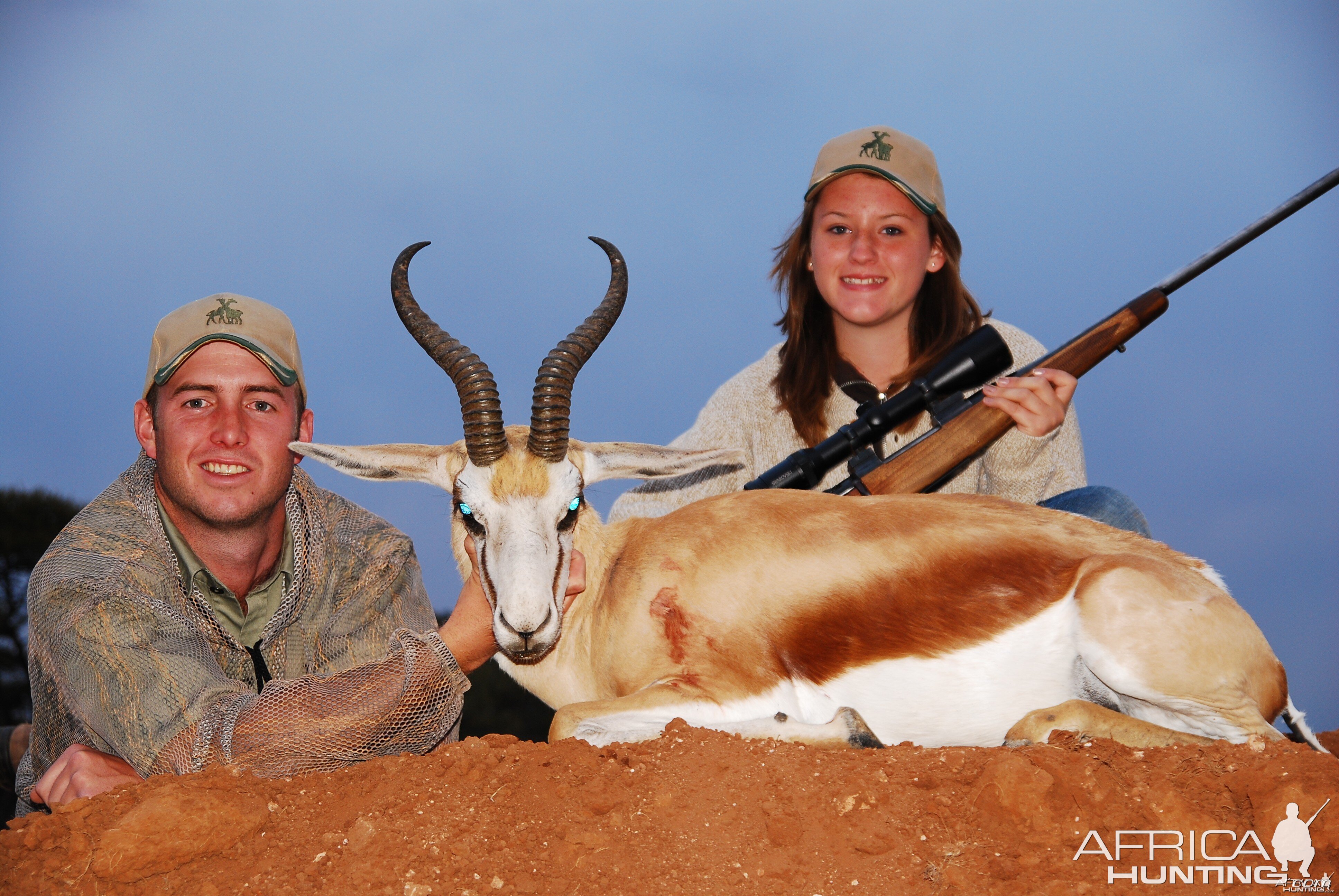 Hunting Springbuck with Wintershoek Johnny Vivier Safaris in SA