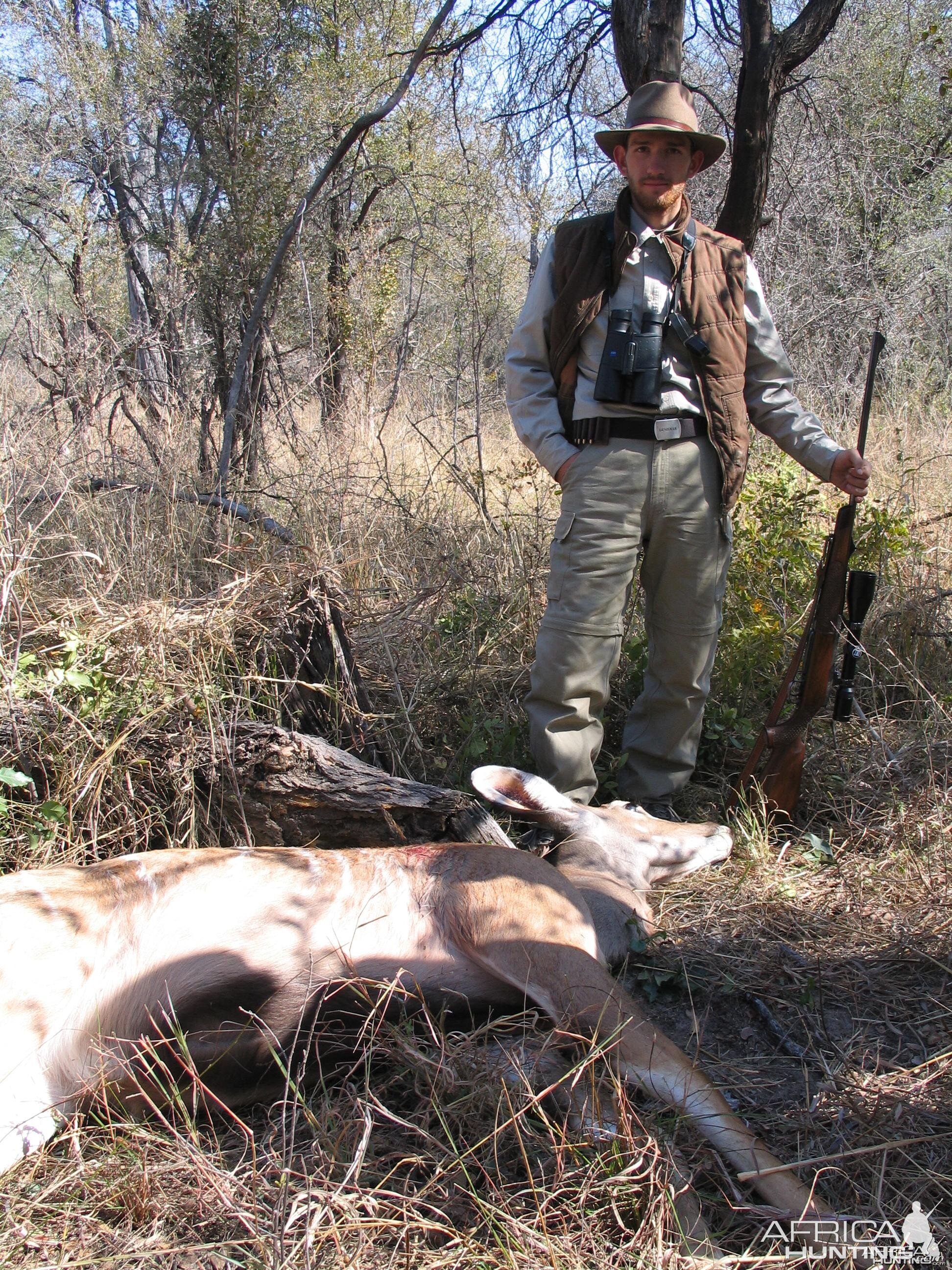 I shot a Kudu female for villagers, Zimbabwe