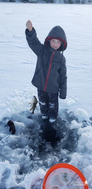 Ice Fishing in Maine USA