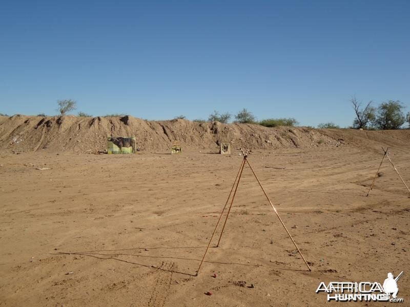 In the AZ desert practicing before my Zimbabwe hunt