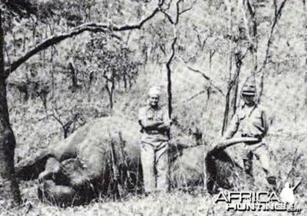 John Taylor with an Elephant