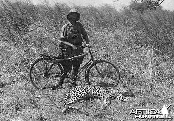 Kazimierz Nowak (1897-1937) with Leopard