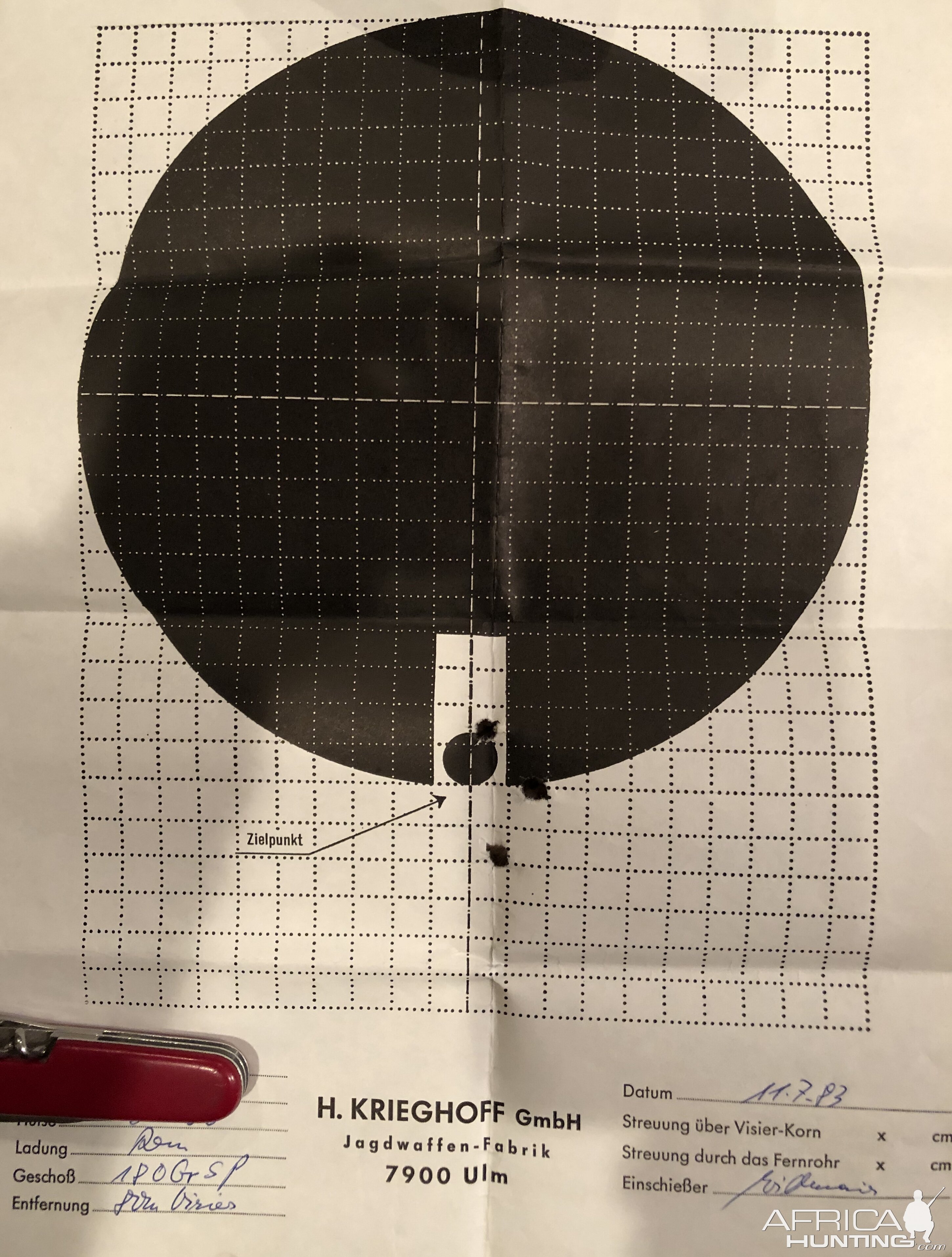 Krieghoff Trumpf 12x12x30-06 Shotgun Range SHots