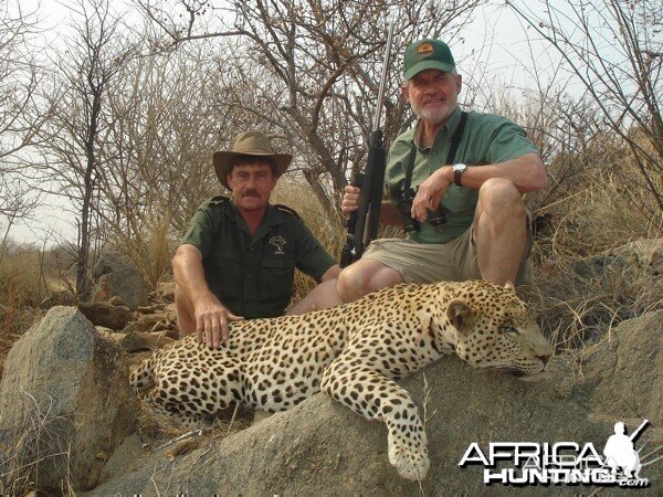 Leopard hunted with Westfalen Hunting Safaris in Namibia