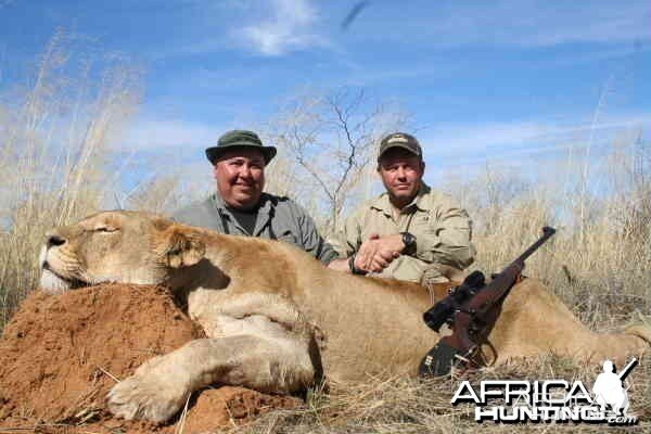 Lioness hunted with PH Hein Uys
