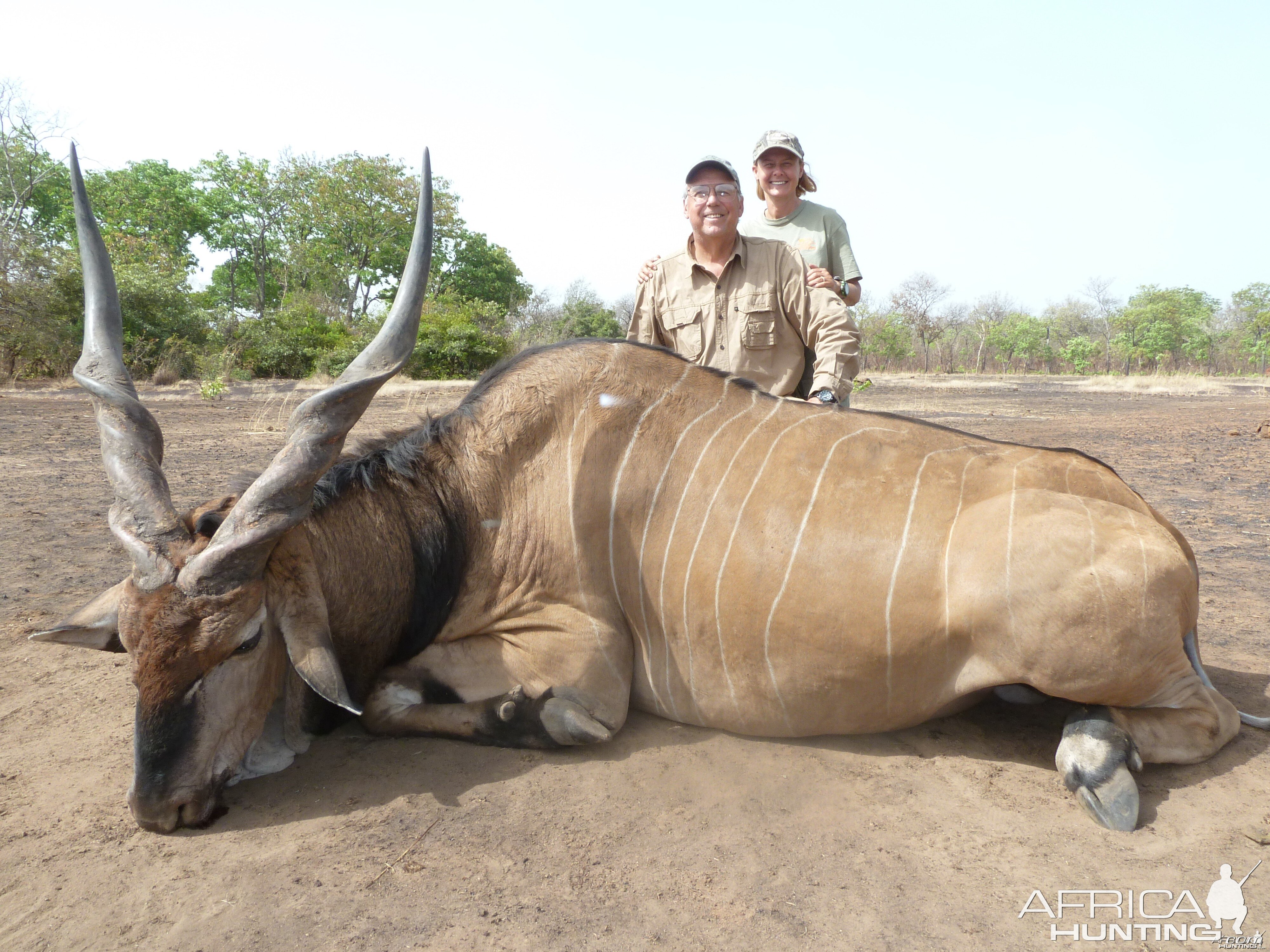 Lord Derby Eland hunted in Central Africa with Club Faune