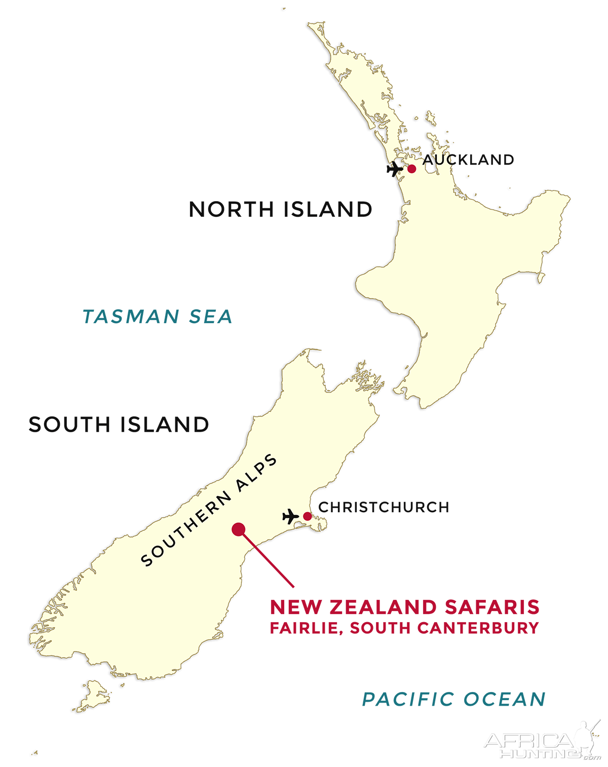 Map of New Zealand