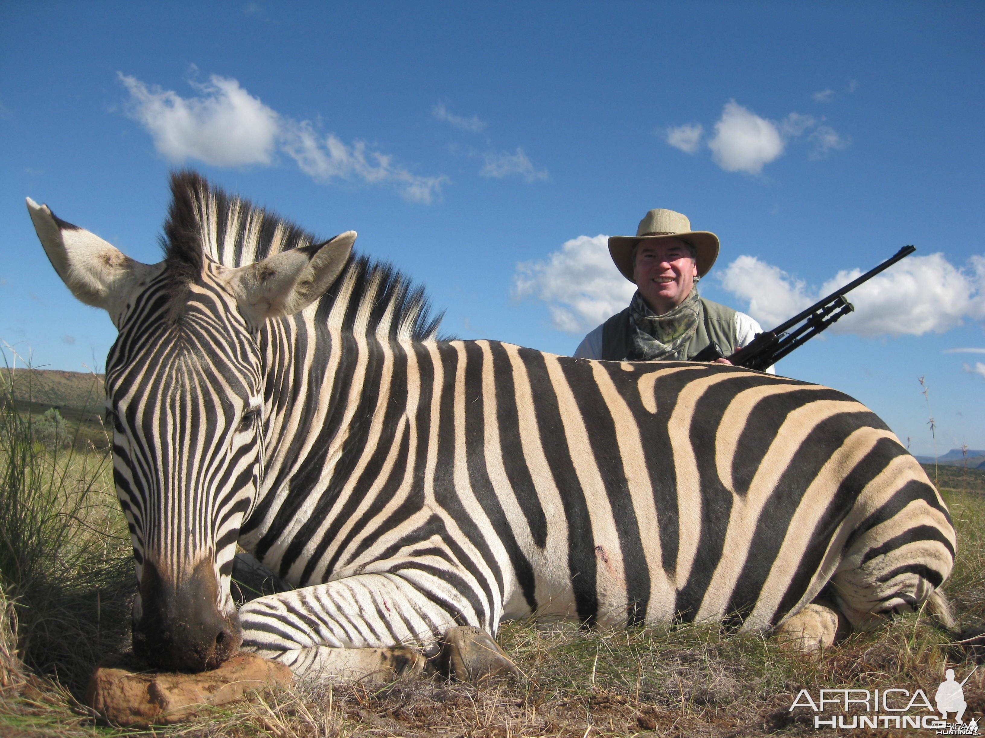 Michael J. Storinsky and his Burchell Zebra