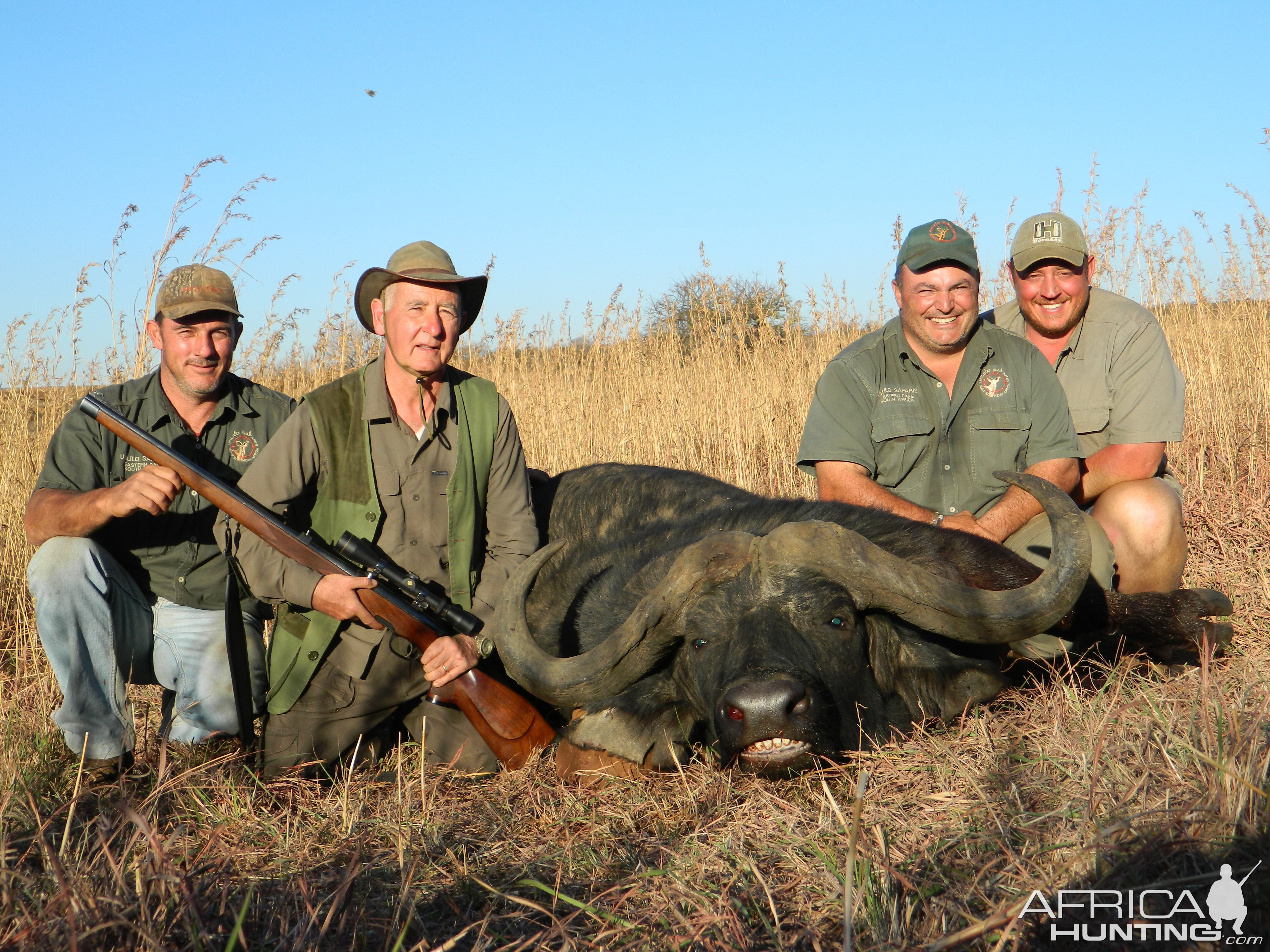 My Father and the Team of Umlilo Safaris with Cape Buffalo Mpumalanga