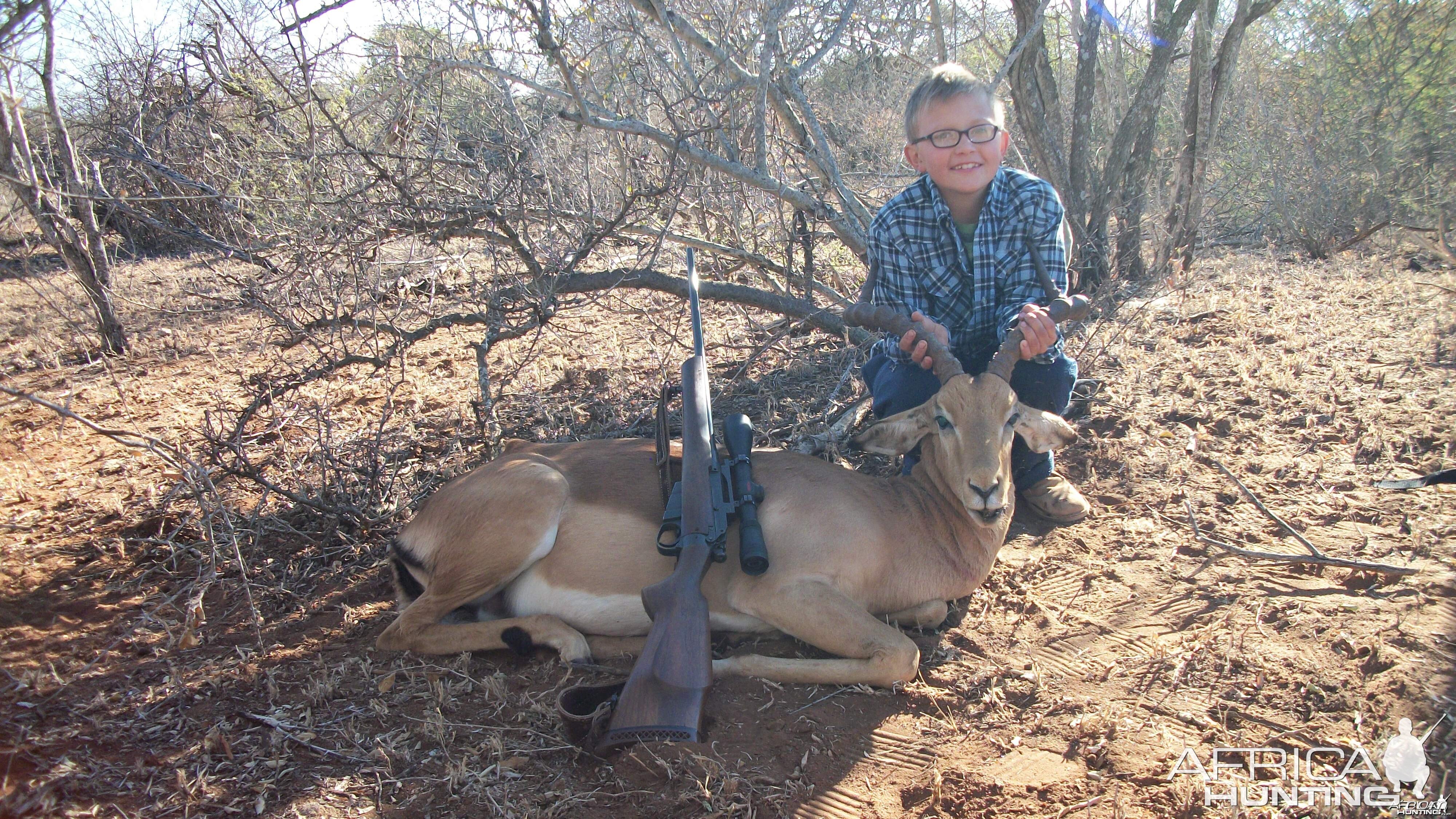 My Little man with Impala shot with .303