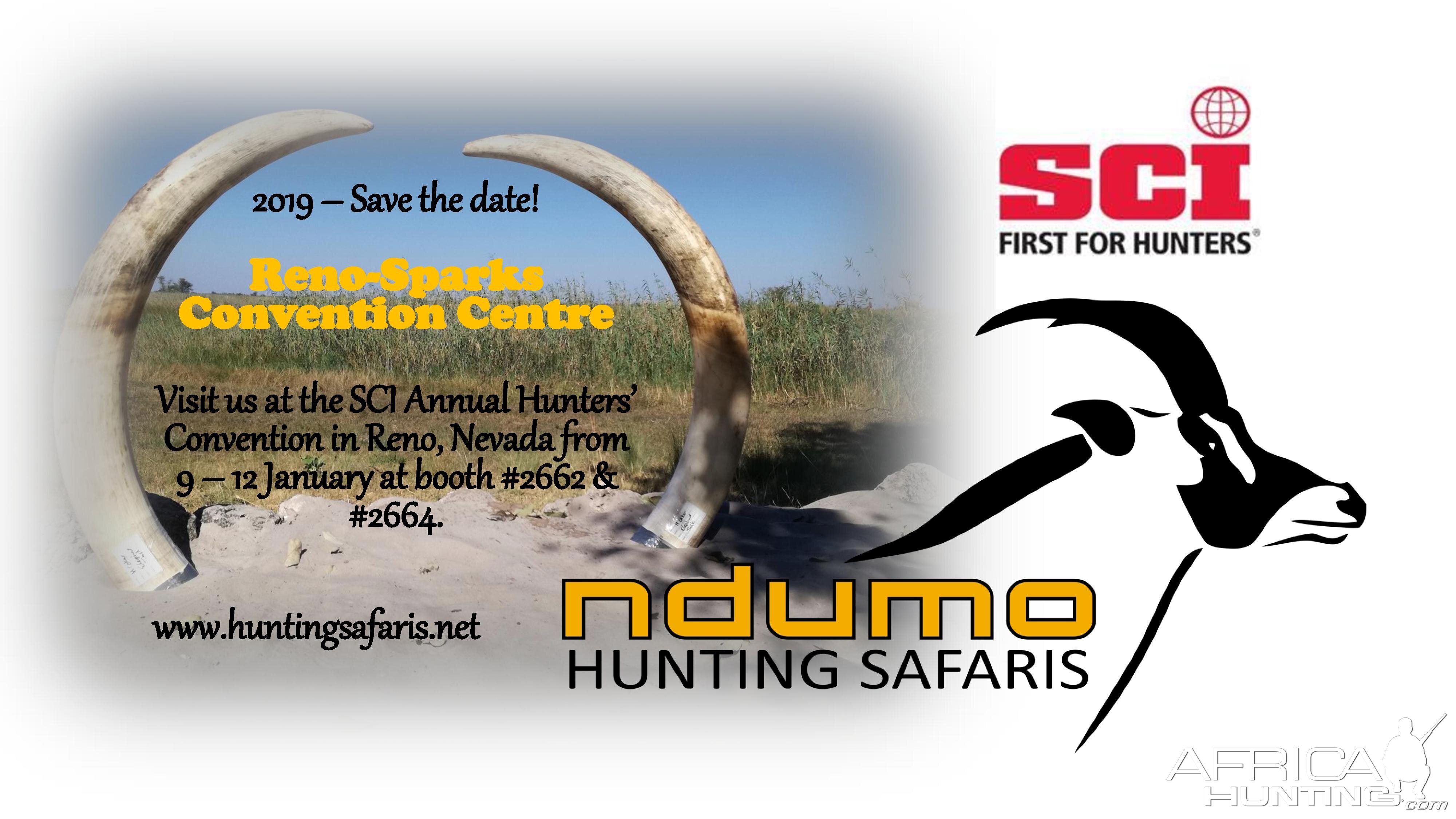 Ndumo Hunting Safaris at SCI Annual Hunters' Convention in Reno