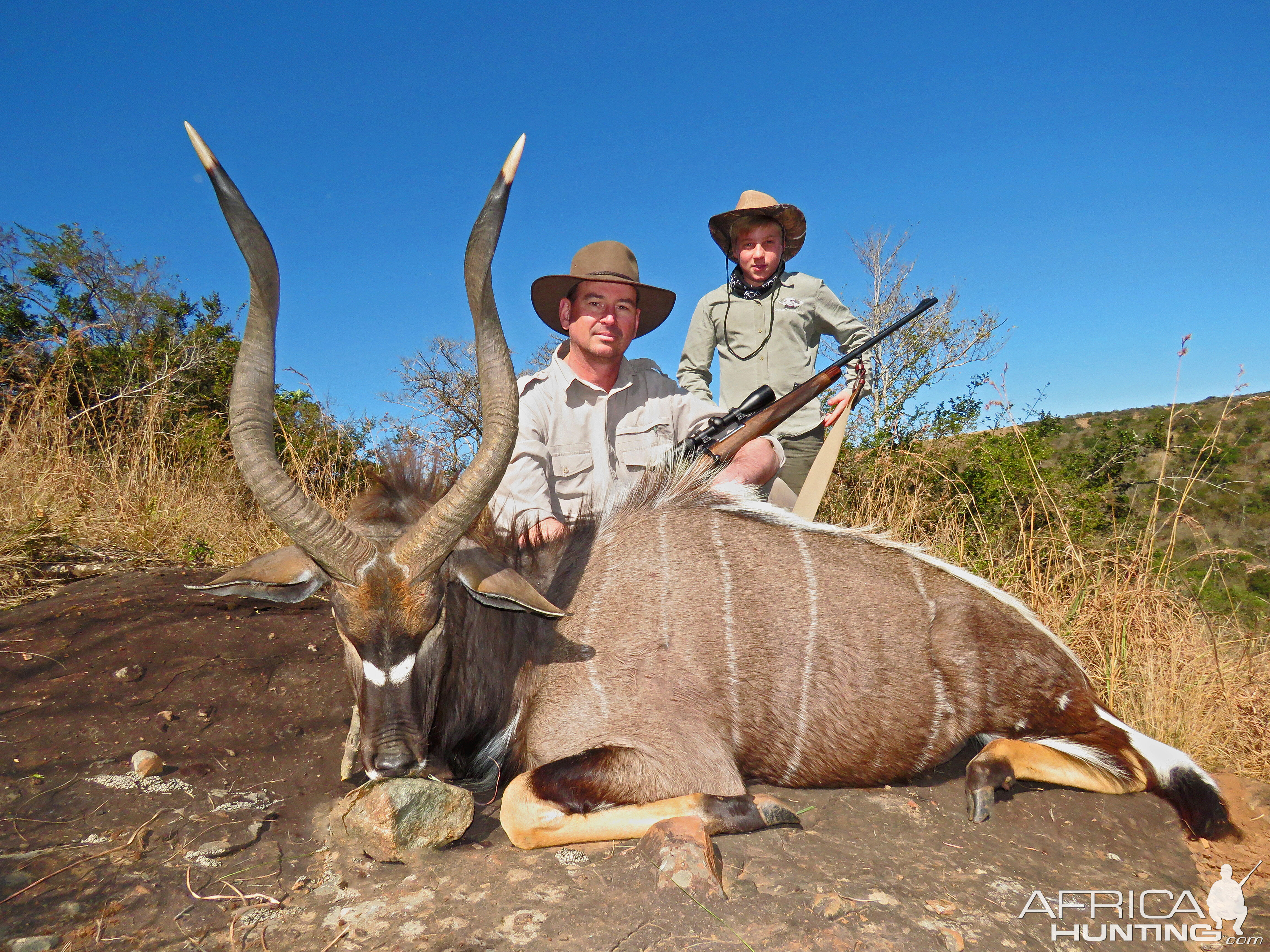 Nyala taken at 220 yards, so cool my son was with us!