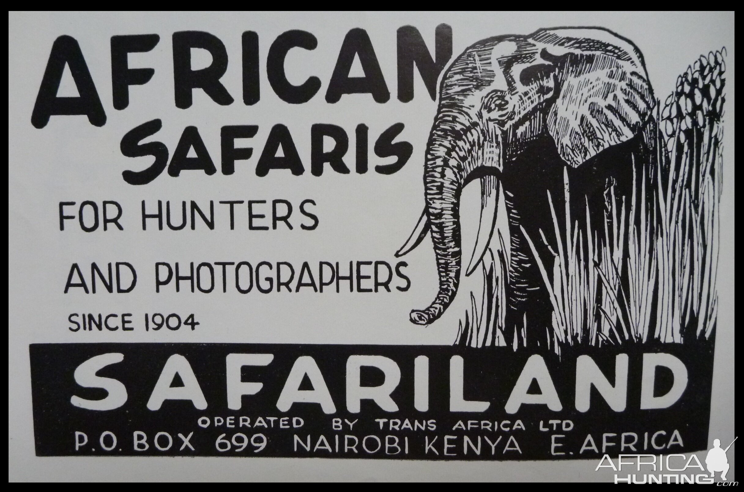 Old Kenyan Hunting Advertisements