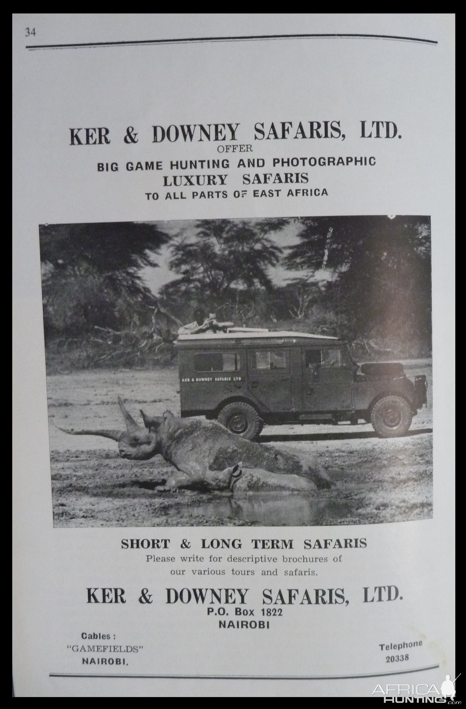 Old Kenyan Hunting Advertisements